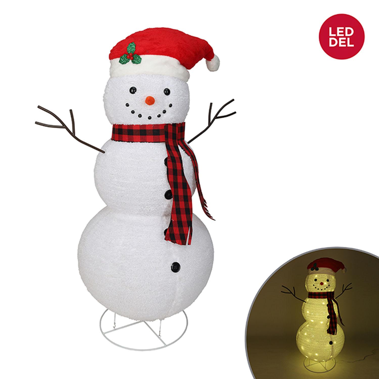 Bonhomme neige 120 DEL chapeau Noël 60"