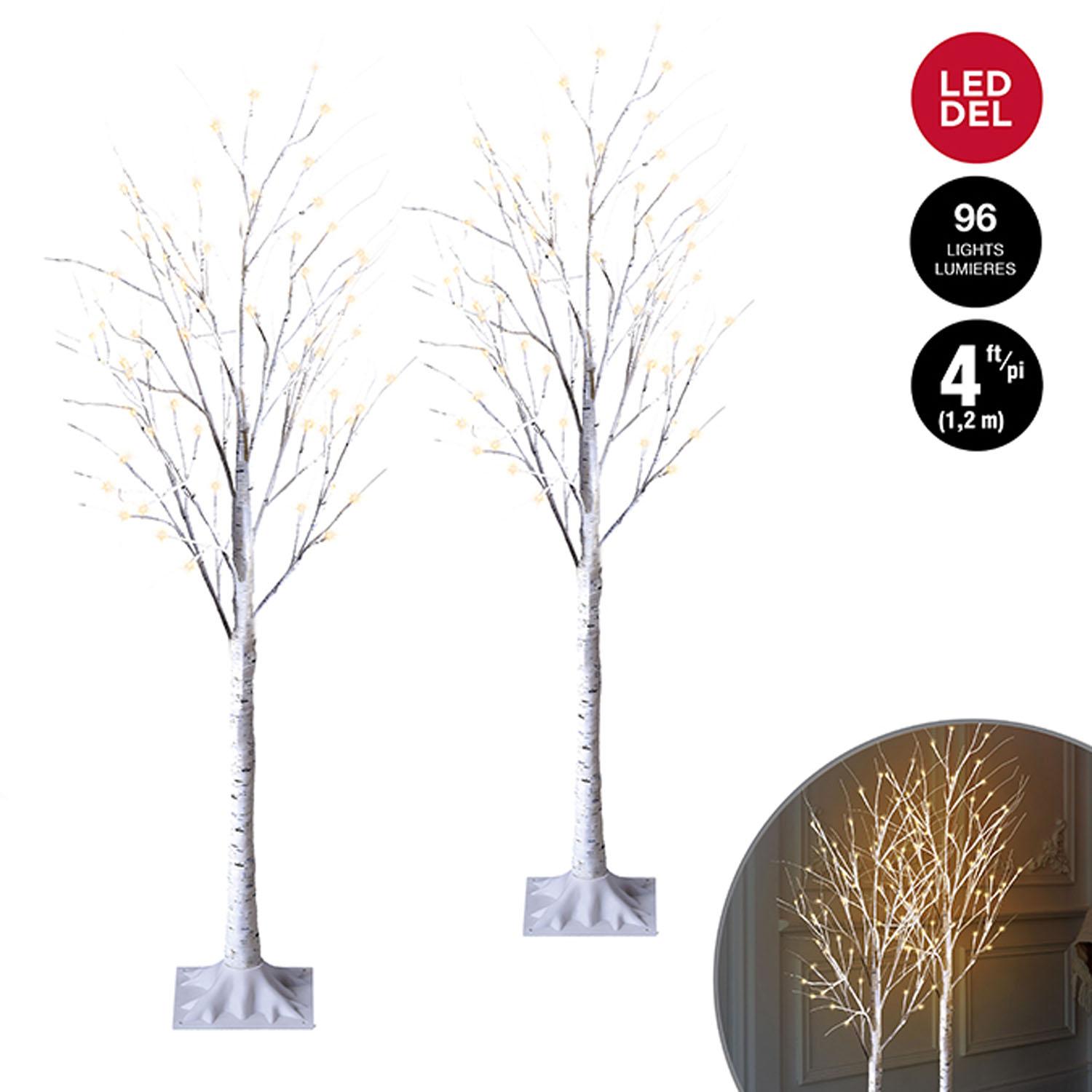 Arbre bouleau 48 DEL blanc chaud – 4' x2