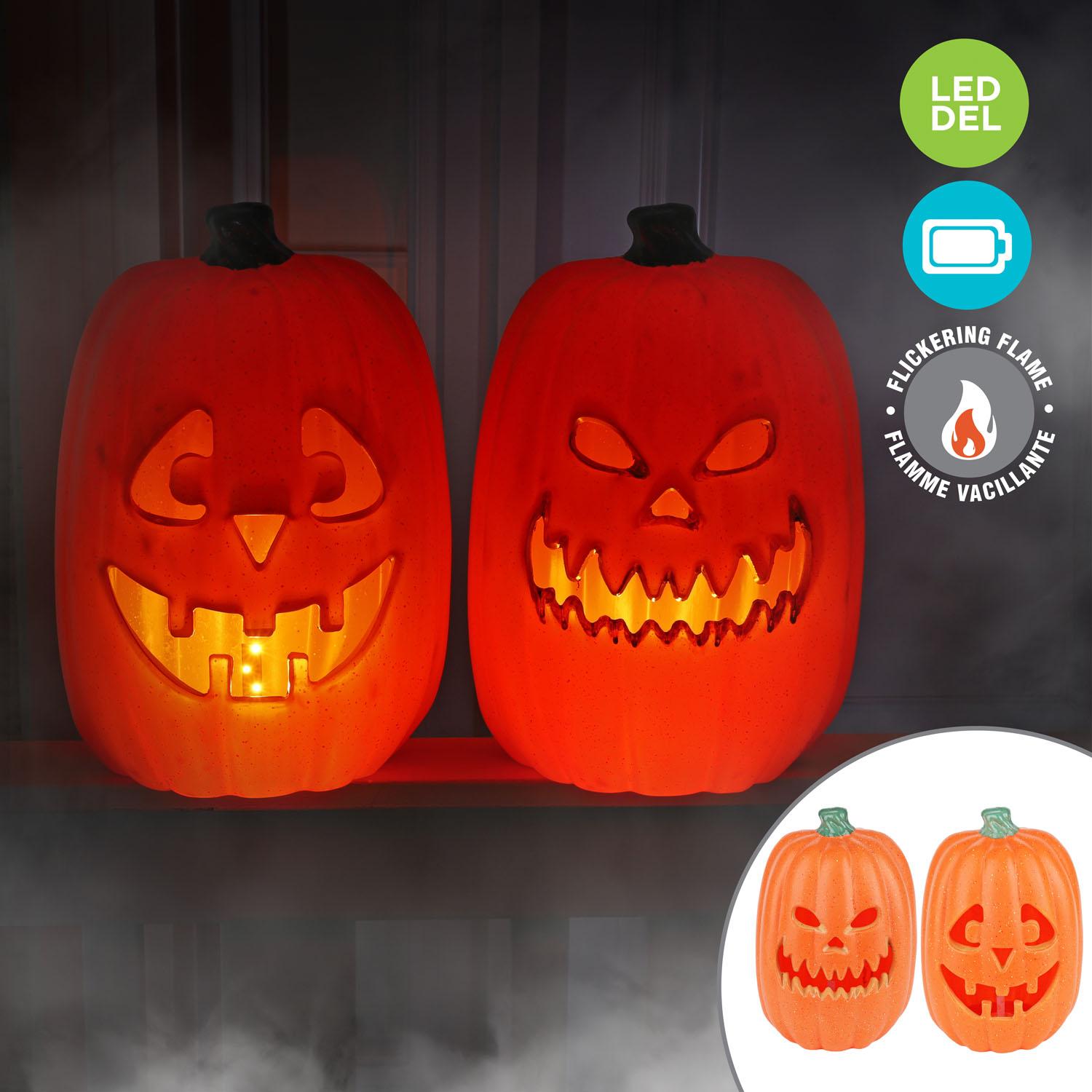 Jack-o'-lantern LED Flickering Flame, Battery Operated, 14"