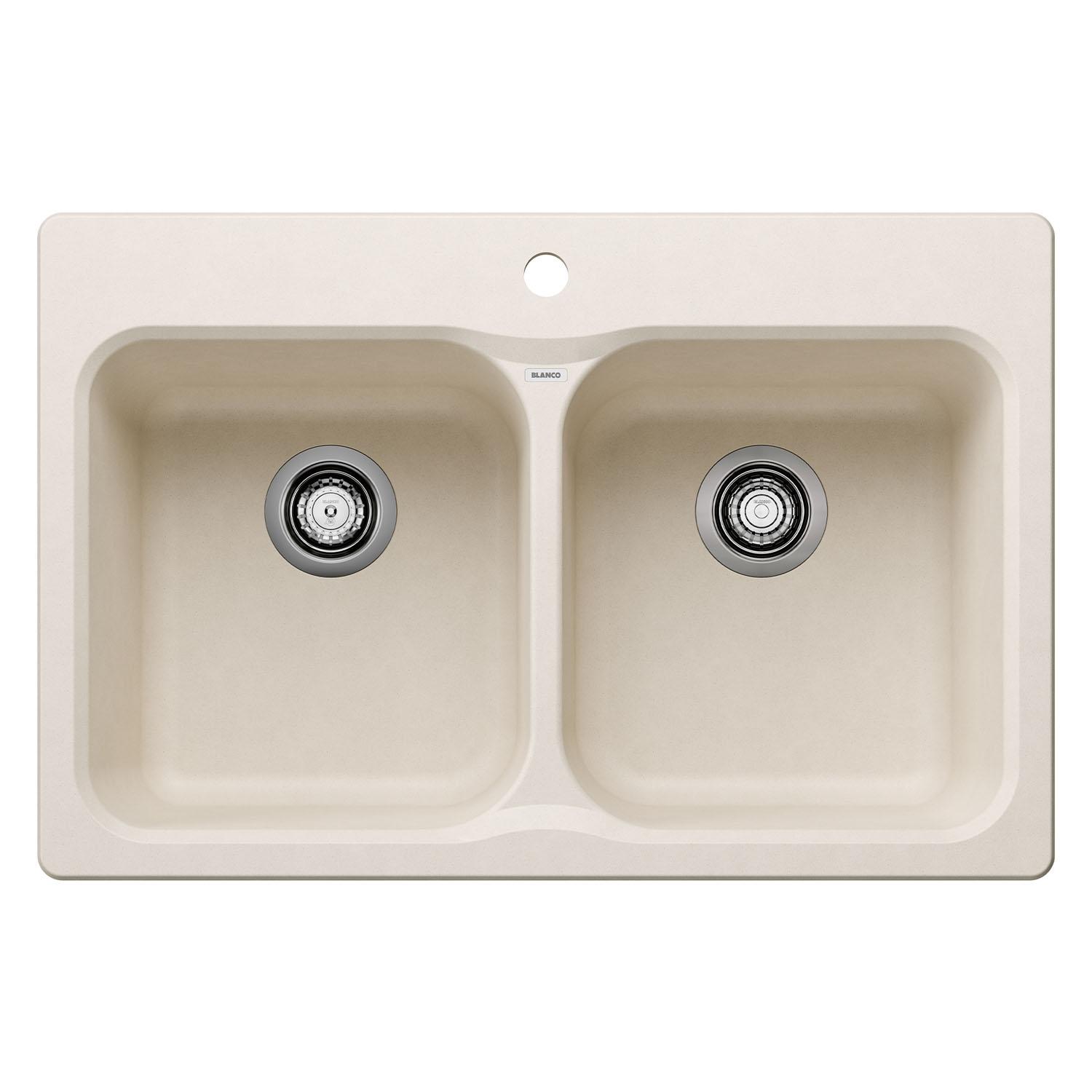 Évier double Vision 210 Silgranit – blanc doux