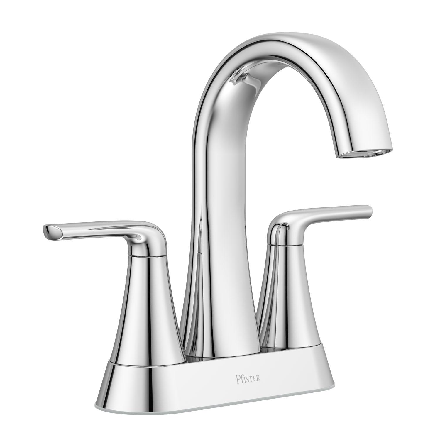 Robinet de lavabo Raya à 2 poignées, entraxe 4" – chrome