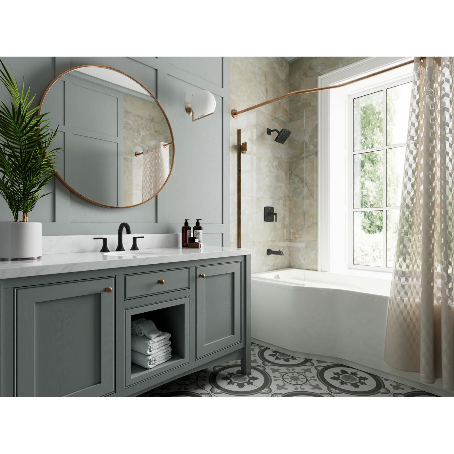 Vaneri 8" Widespread Lavatory Faucet Matte Black