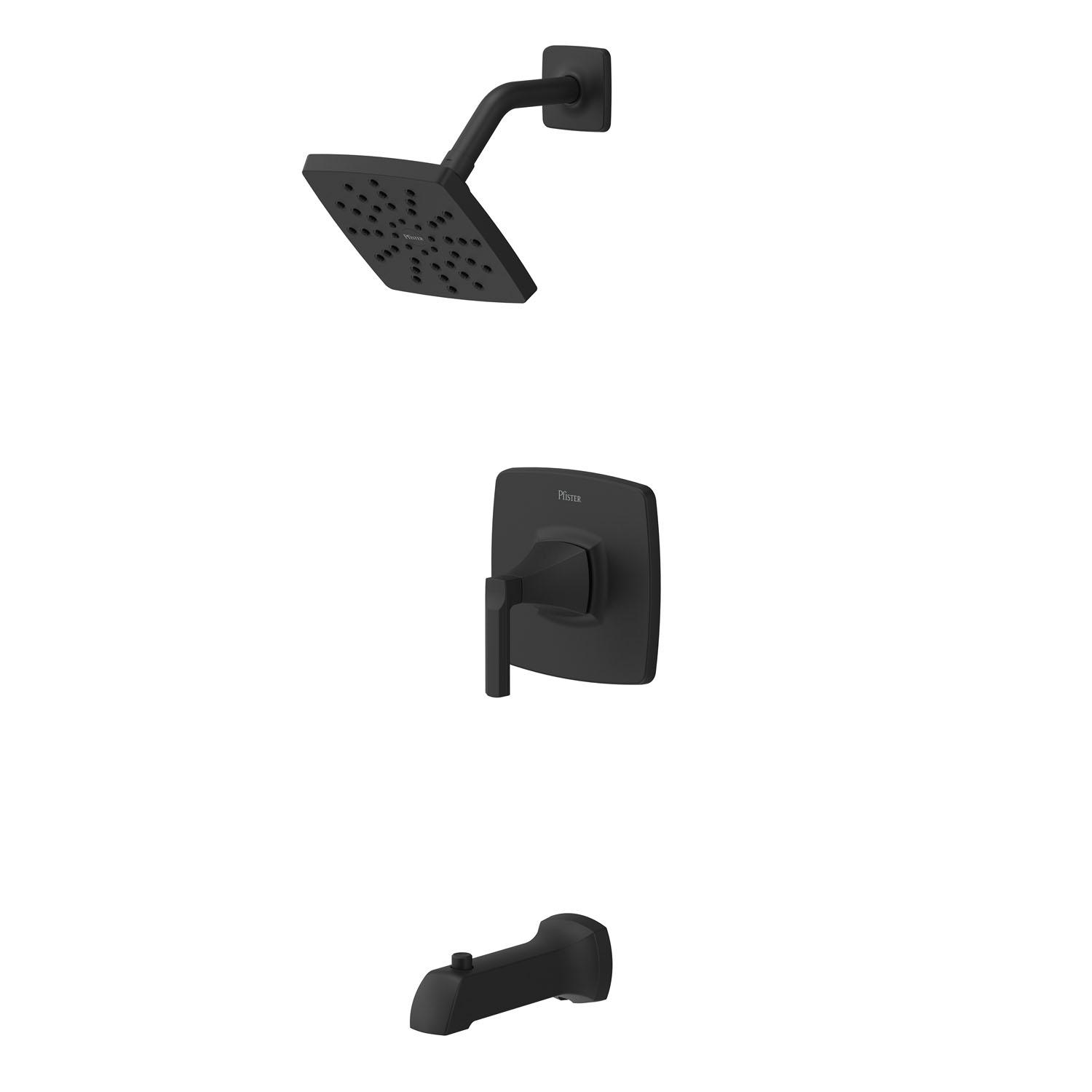 Robinet de bain et douche Vaneri – noir mat