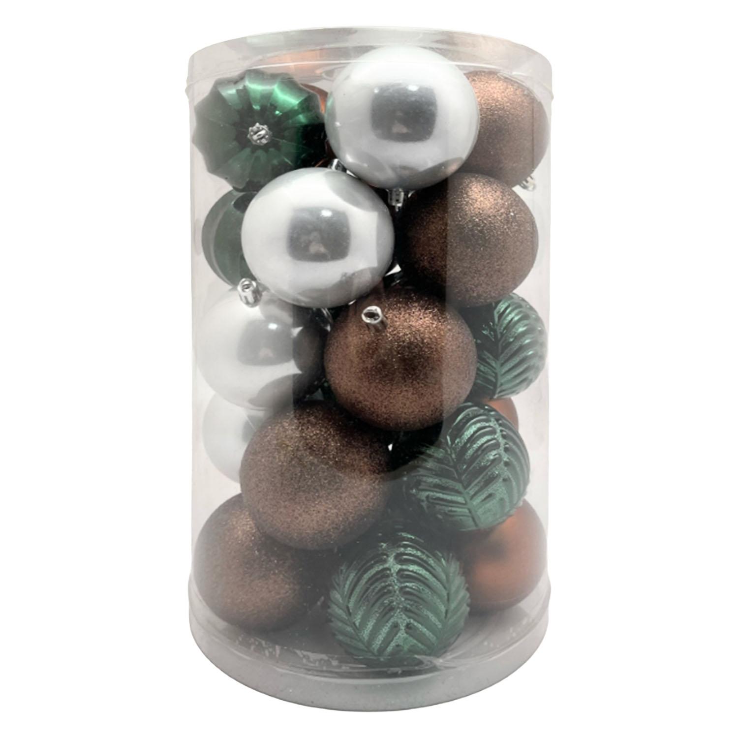 Shatterproof Ornaments in Enchanted Forest 80mm - 25Pk
