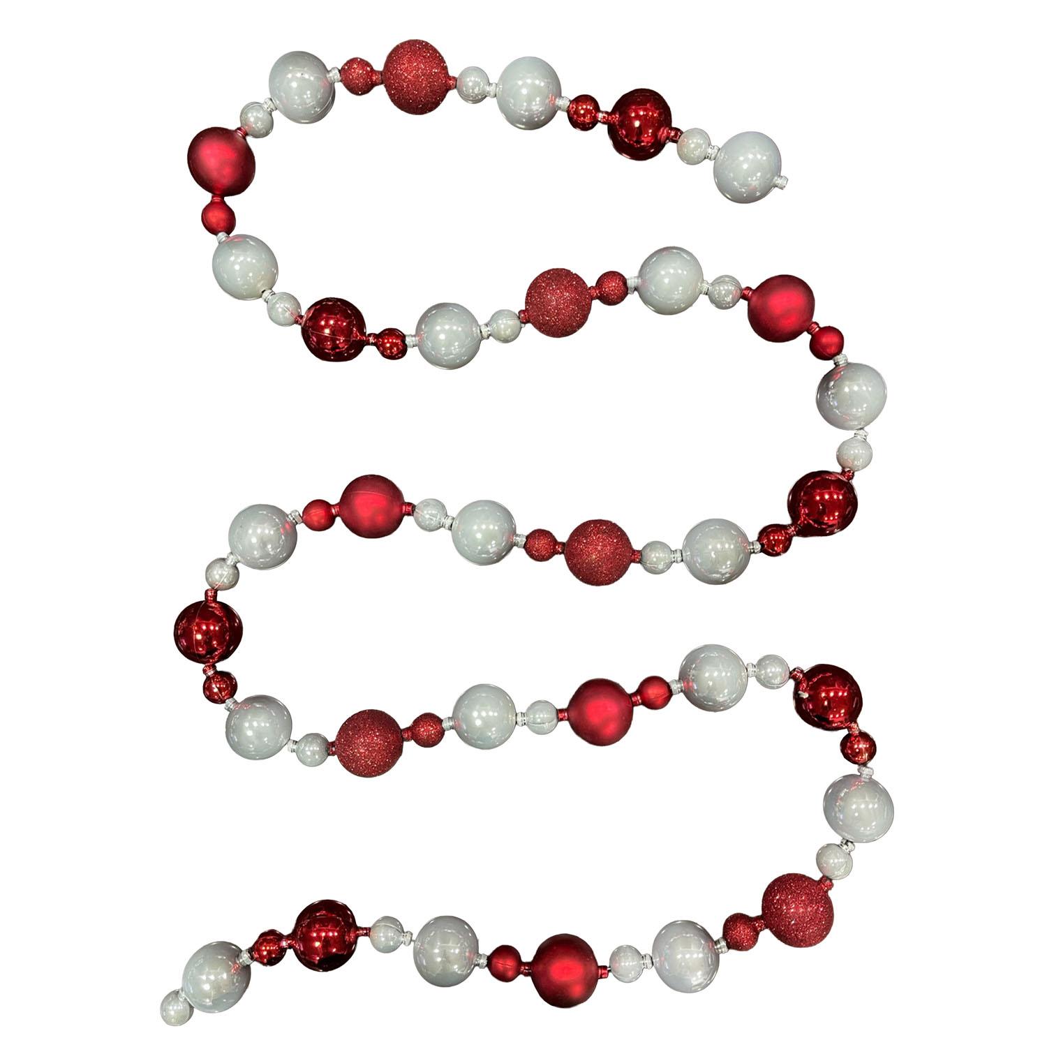 Shatterproof 6' Small Ball Garland In Berry Christmas