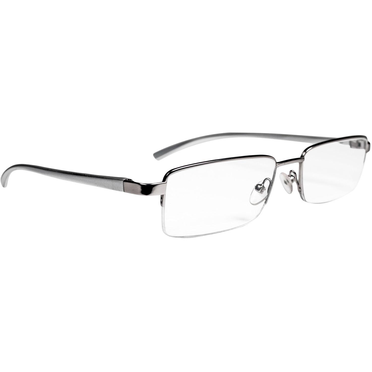 Lunettes modernes argentées +2,5 grossissement