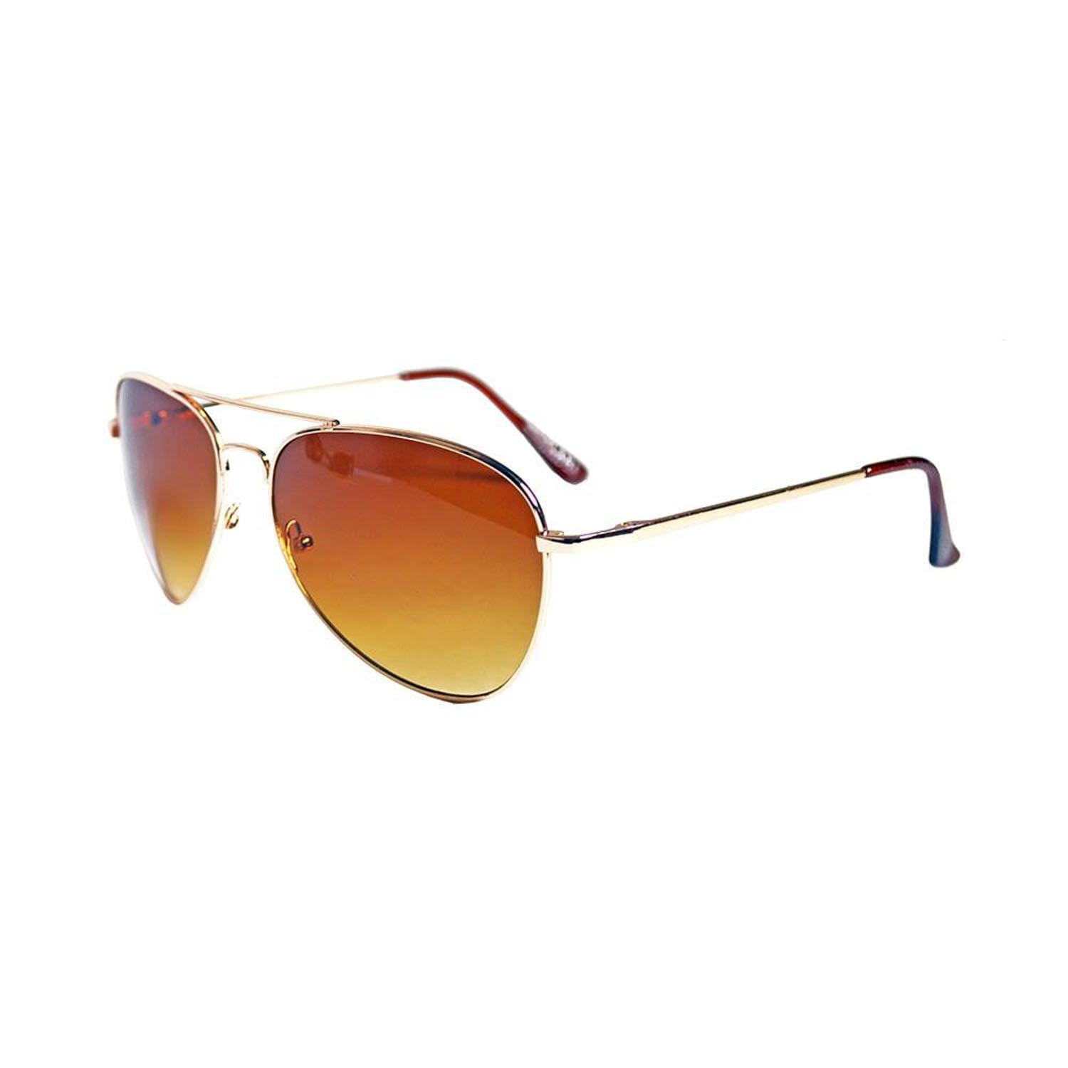 Lunettes aviateur dorées écaille/verres ambre