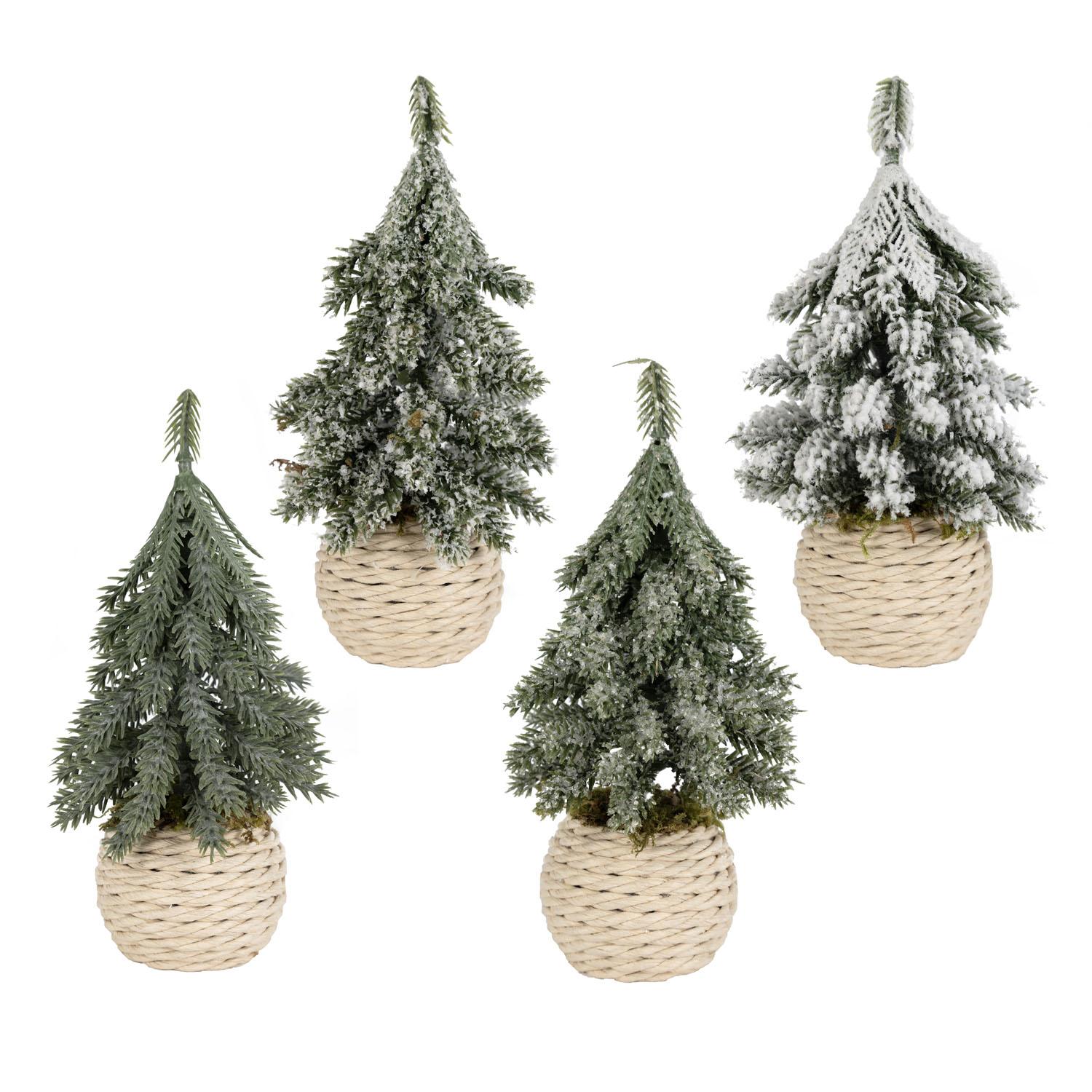 Mini arbre de pin PE en pot 6" – 4 assortiments