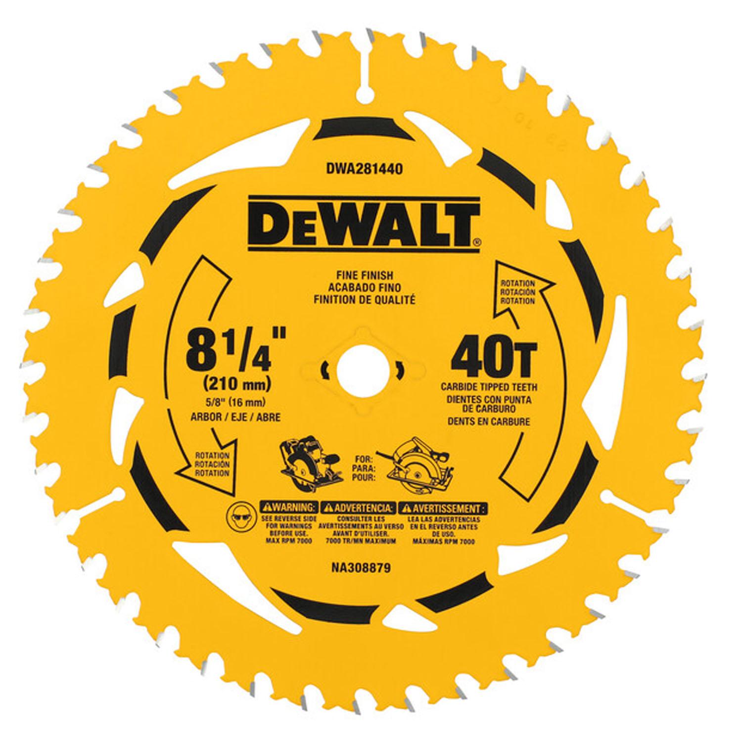DEWALT 8-1/4 in. 40T Circular Saw Blade