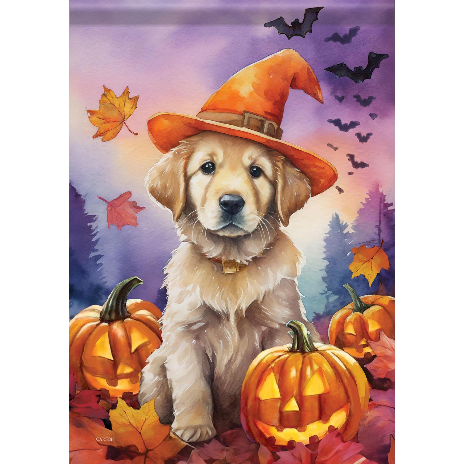 Halloween Garden Flag Pumpkin Pup