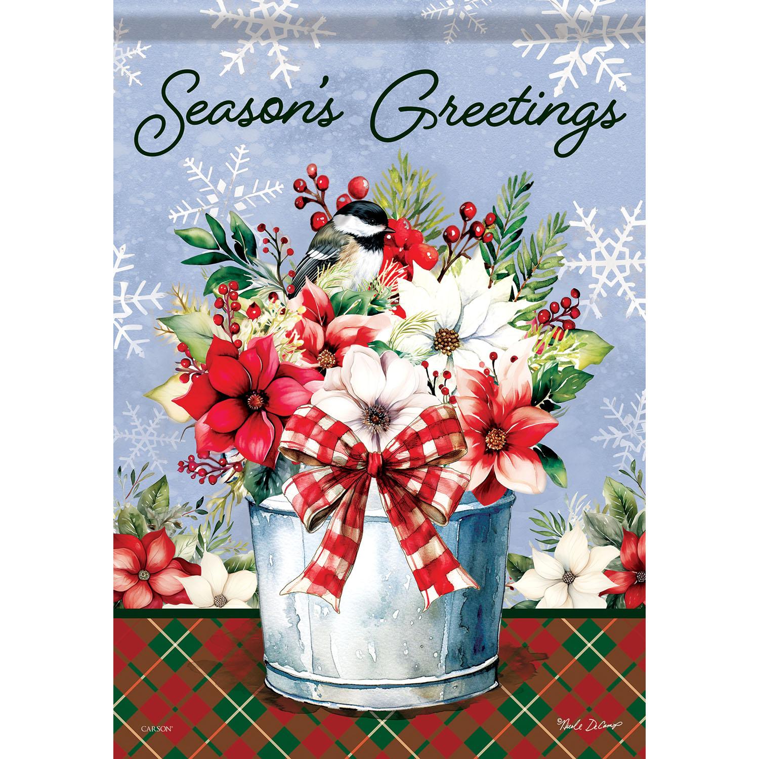 Winter Garden Flag Season's Greetings
