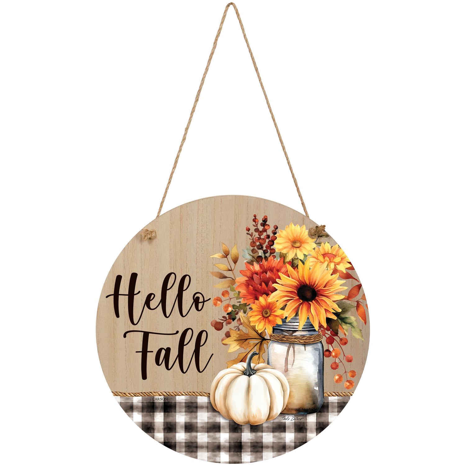 Fall Hello Fall Door Hanger