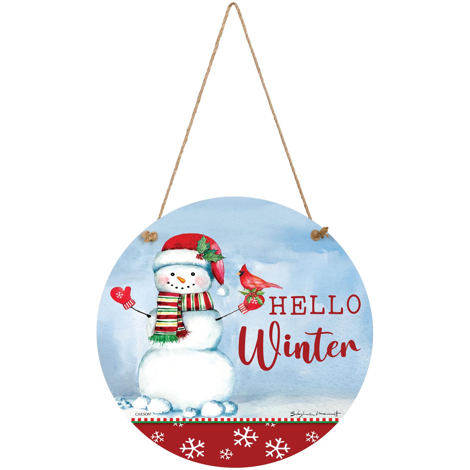 Winter Snowy Friends Door Hanger