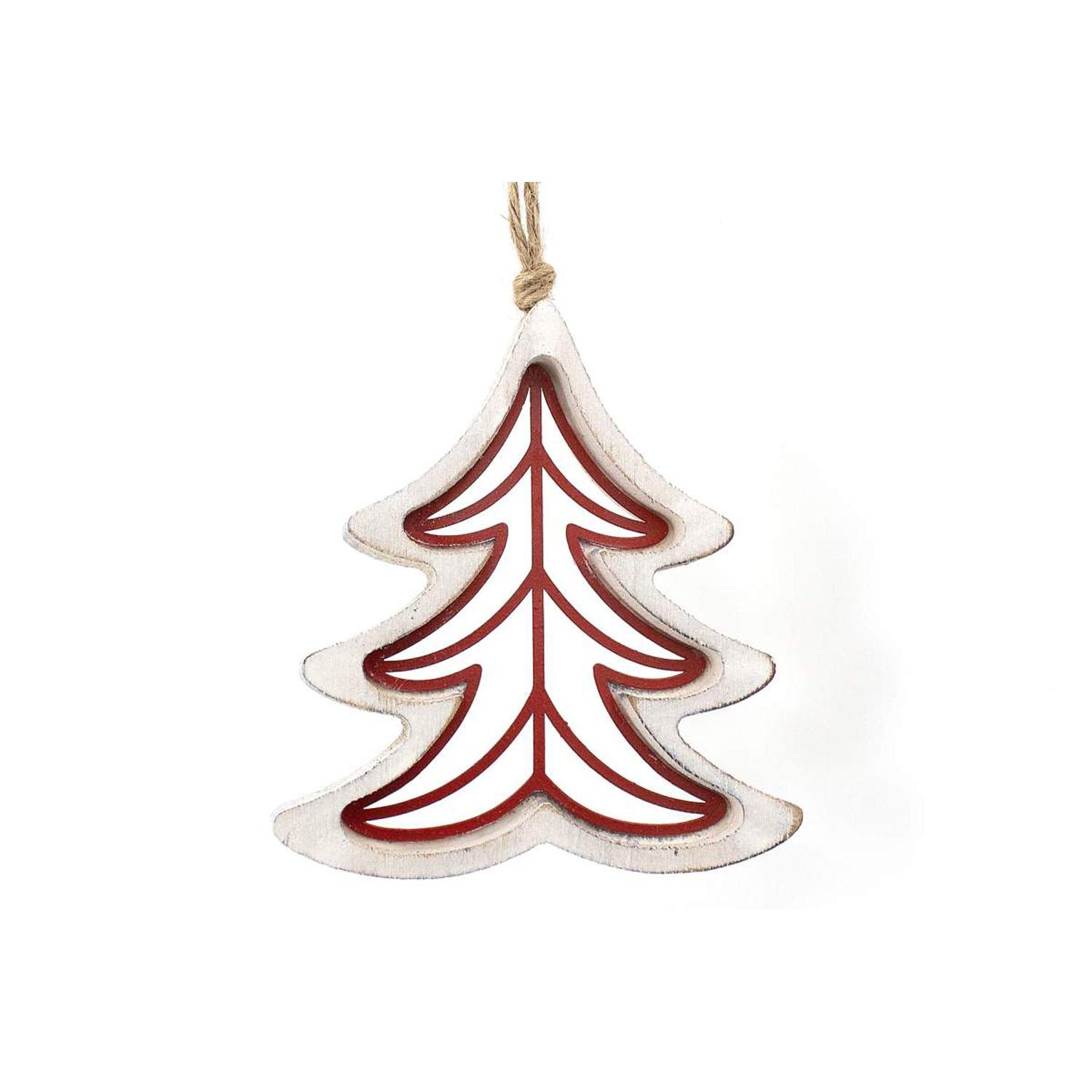 4" Christmas Tree Wooden Ornament
