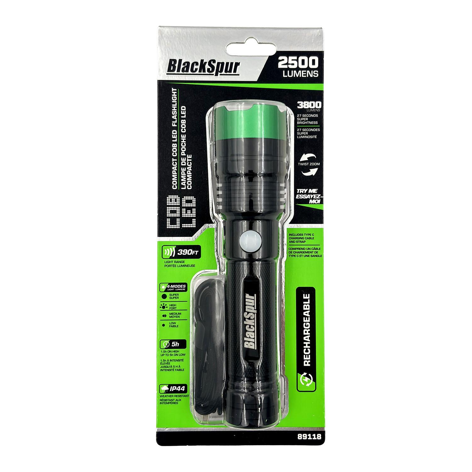 Compact COB LED Rechargeable Flashlight