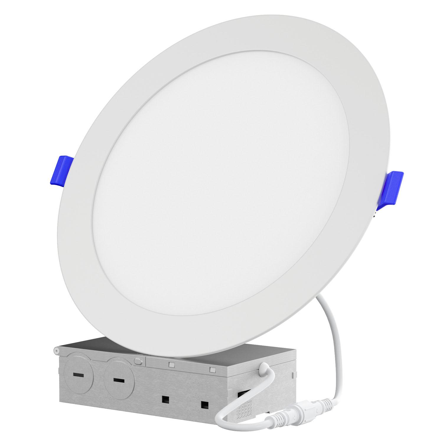 8" 18W Round LED Recessed light - White